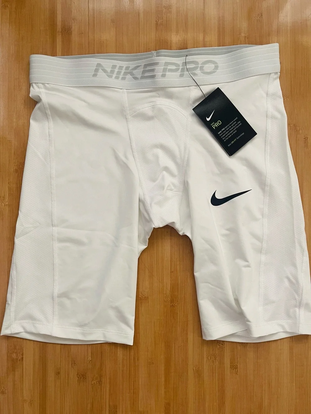 🤍✔️NWT Nike Men's Pro Dri-FIT Training Shorts white Size XL‎